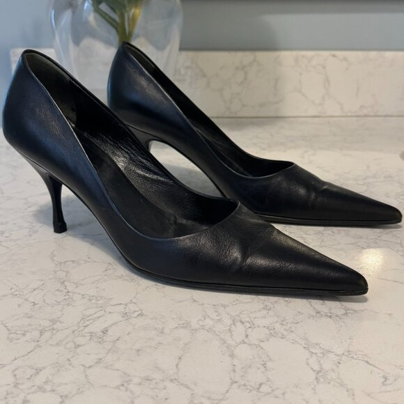 Prada Black Nappa Vitello leather pump - Picture 5 of 9